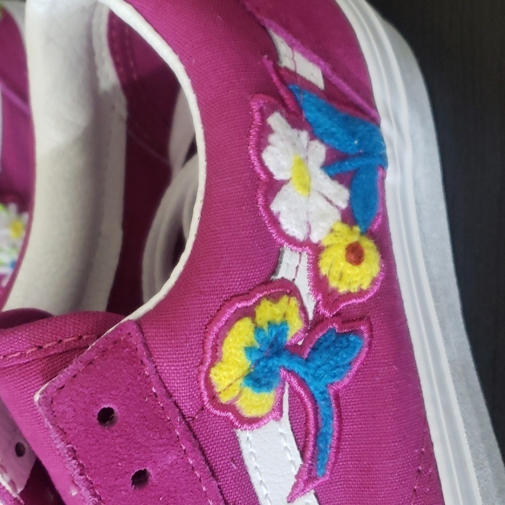 New Vans Old Skool Womens Sneakers Size 6.5 Floral Pink Feminine Cottagecore Fun - Picture 7 of 11